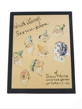 Walt Disney Snow White Seven Dwarfs Sketch Book Limited Edition Collectible